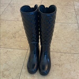 Women's Quilted hunter rain boots